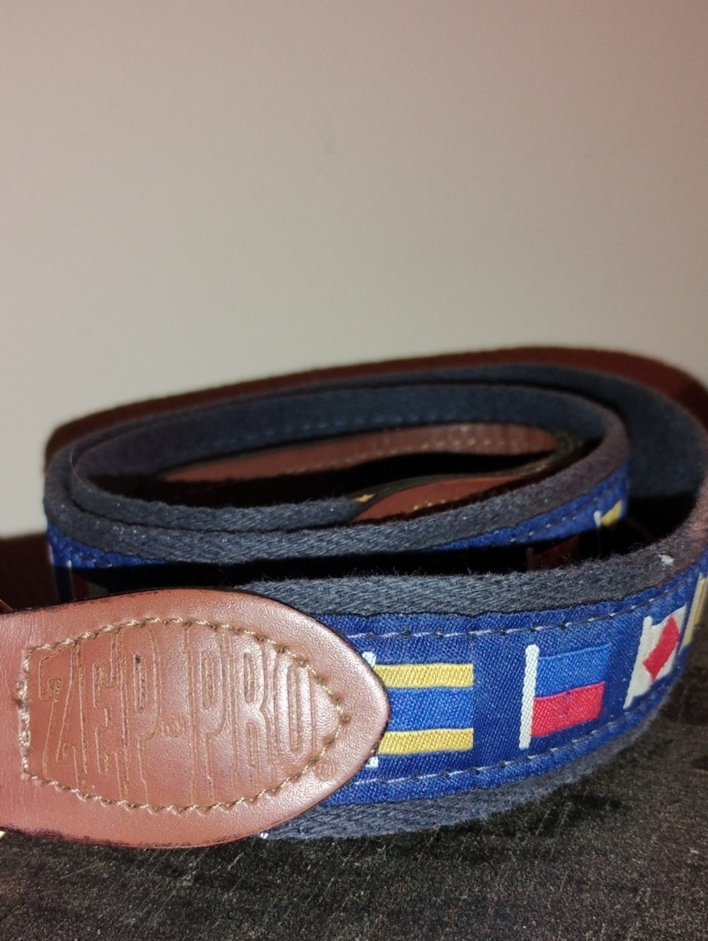Zep Pro Solid Brass Blue Belt